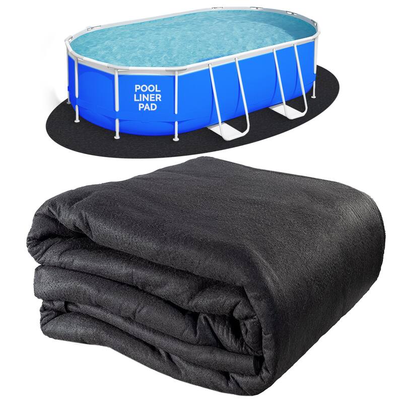 Swimline Hydrotools Above Ground Oval Liner Pad, Pool Protector Mat, 18 x 33 Ft - 25.5