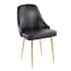 Option Black Faux Leather/Gold
