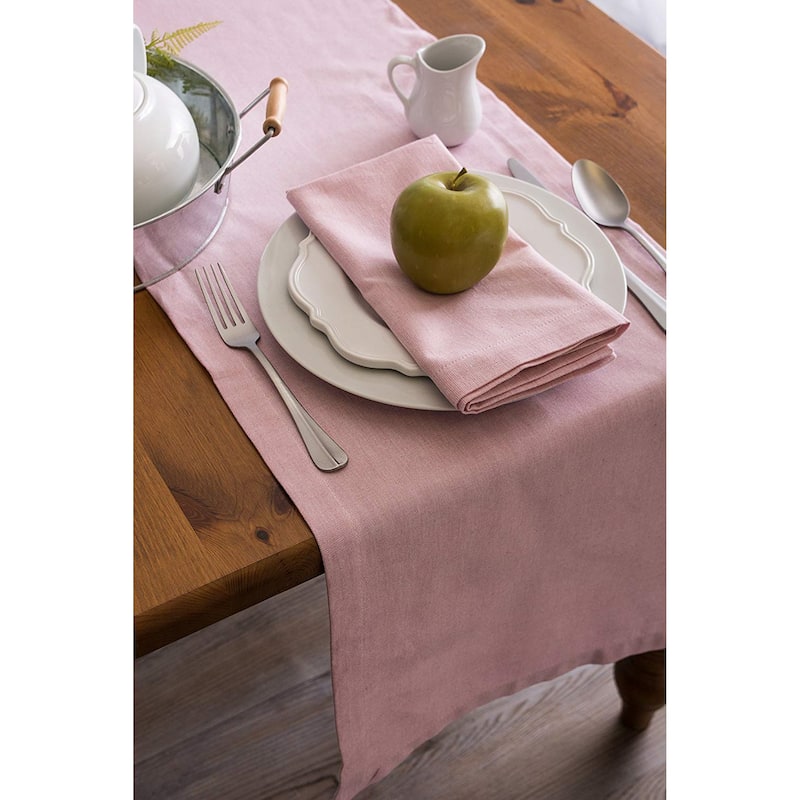 Design Imports Solid Chambray Table Runner (0.25 inches high x 14 inches wide x 72 inches deep)