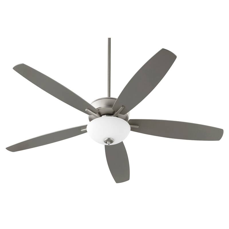 Quorum International Breeze 60" 5 Blade LED Ceiling Fan with Wall - Satin Nickel