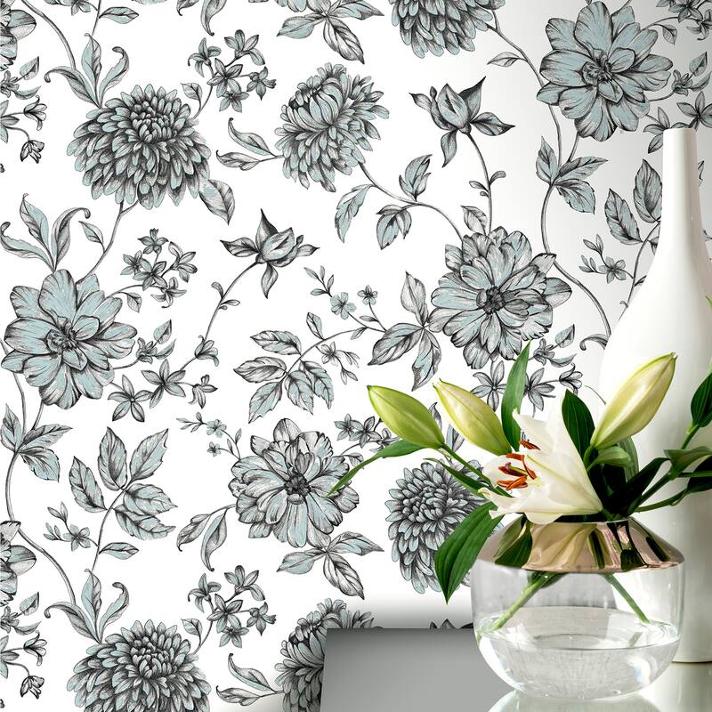 Arthouse Della Black Floral Trail Wallpaper