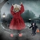 2.8 FT Halloween Animated Creepy Doll on a Swing with Pre-Recorded ...