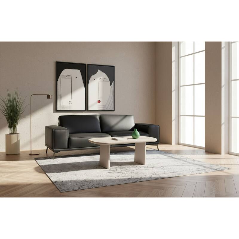 Modrest Evermore Modern Grey Faux Cement Coffee Table