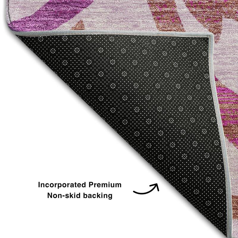 Premium Washable Super Soft Contempory Scroll Mayfield Rug