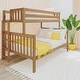 preview thumbnail 19 of 30, Max and Lily Twin over Full Bunk Bed with Ladder on End Pecan