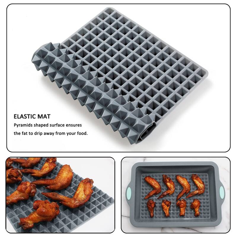 8 in 1 Silicone Baking Set - 6 Silicone Molds - 2 Silicone Baking Mat, Nonstick Cookie Sheet, Cake Muffin Bread Pan