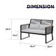 preview thumbnail 8 of 16, Patio Wicker Loveseat with Cushions
