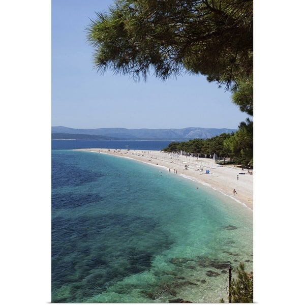 Zlatni Rat Beach With Hvar Island In The Background Bol Brac Island Dalmat Poster Print Overstock 16895949 The zlatni rat beach is located 4km from the town of bol, on brac island. usd