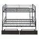 preview thumbnail 7 of 8, Full XL Over Queen Metal Bunk Bed with 2 Drawers,Easy Assembly,White