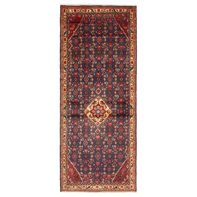ECARPETGALLERY Hand-knotted Andelz Navy Wool Rug - 3'5 x 8'3