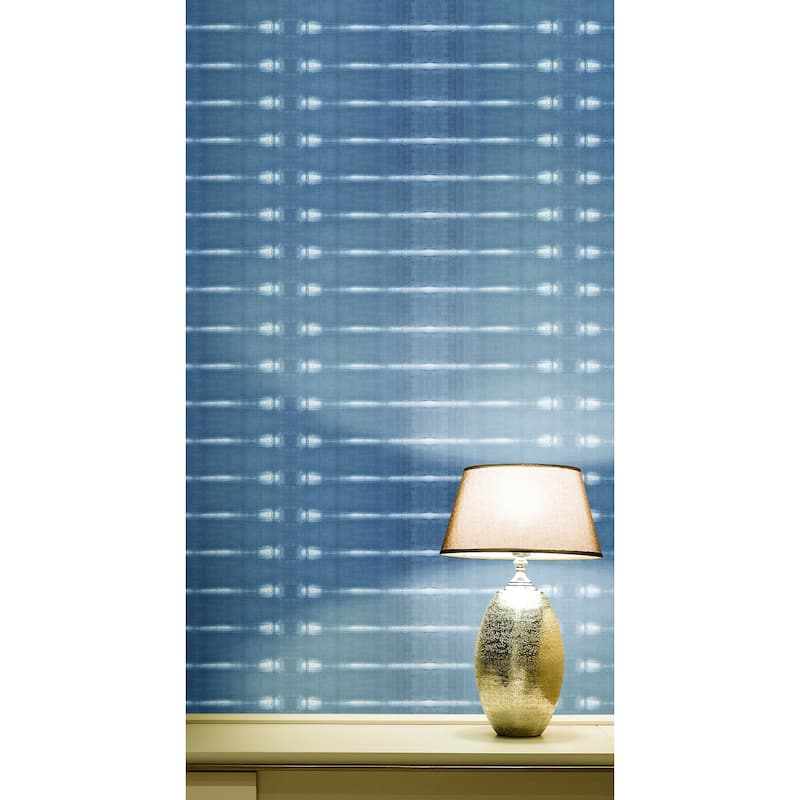 Swansea Resound 27 In W X 27 Ft L Wallpaper - Indigo