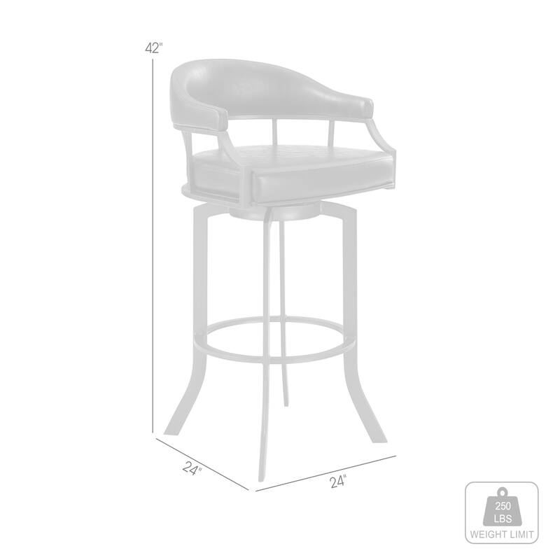 Pharaoh Upholstered Bar or Counter Height Swivel Barstool