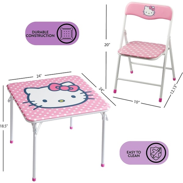 Sanrio Hello Kitty 3 Piece Childrens Table and Chair Set - On Sale
