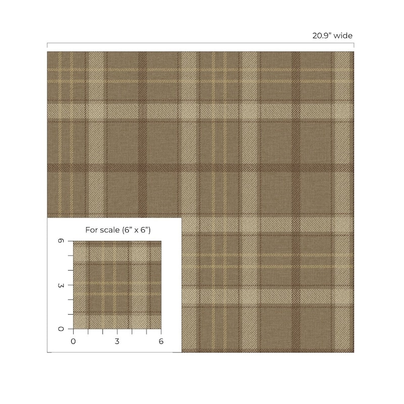 Seabrook Designs Tailor Plaid Prepasted Wallpaper
