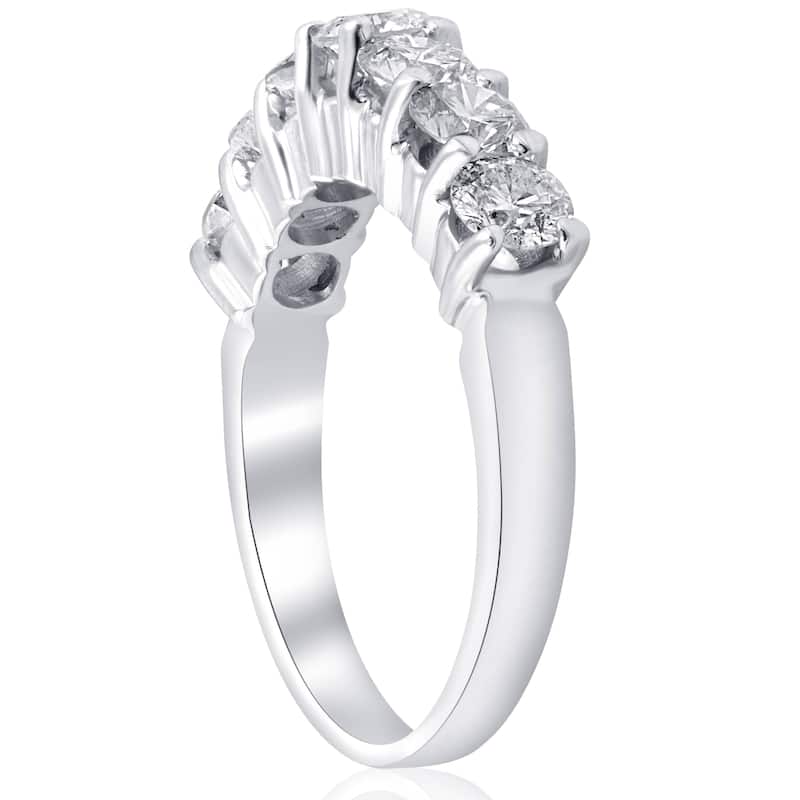 1 3/4 ct Round Diamond Wedding Anniversary White Gold Ring