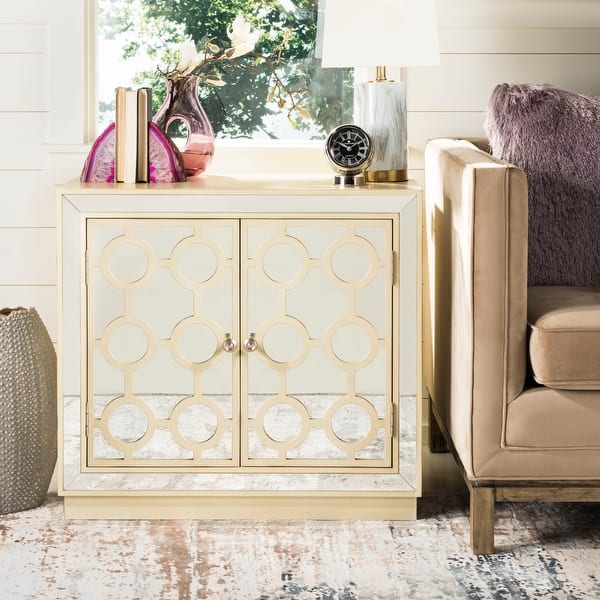 slide 2 of 10, SAFAVIEH Kaia 2-Door Beige Storage Chest