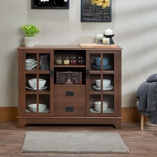 Contemporary Casual Dubbs Console Table with 2 Drw, 2 Open Compartments ...