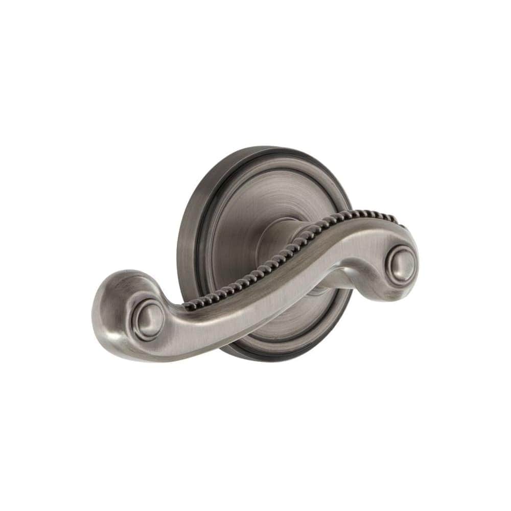 Grandeur Geonew Dd Na Georgetown Solid Brass Rose Dummy Lever Set With Newport Lever