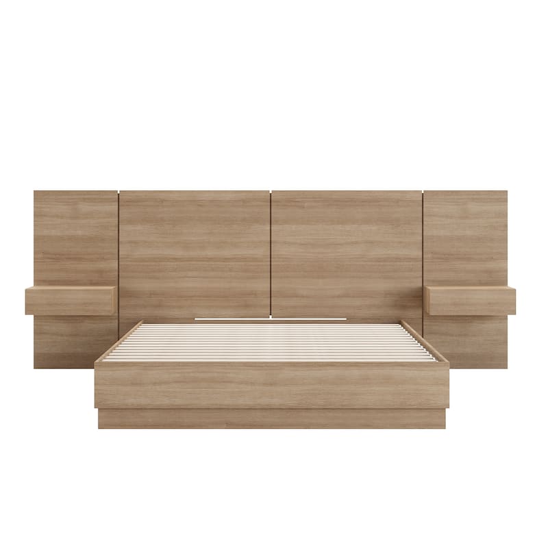 Milano 4-Piece Bedroom Set with Floating Nightstand Extension Panel