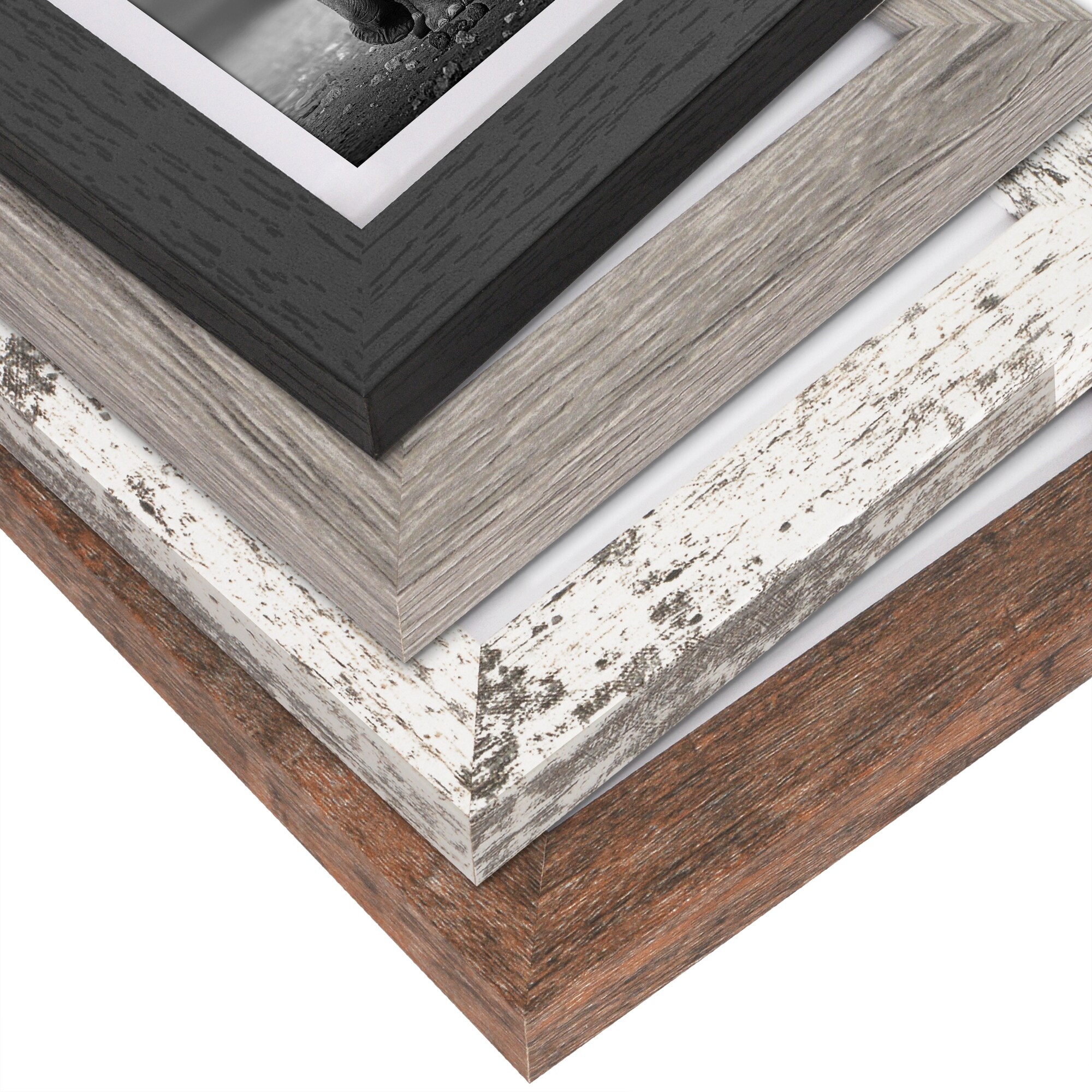 Americanflat Picture Frame Set With Mat - Ideal for Displaying Your Favorite Photos and Artwork-image