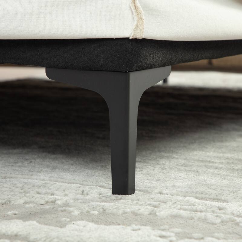 56.3"W Modern Chenille linen Loveseat Sofa,Sofa Bed with Pillows&Metal Legs