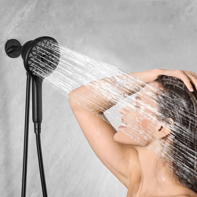 High Pressure Shower Heads 6 Spray Mode, Magnetic Shower Head for Bathroom, Matte Black Handheld Shower