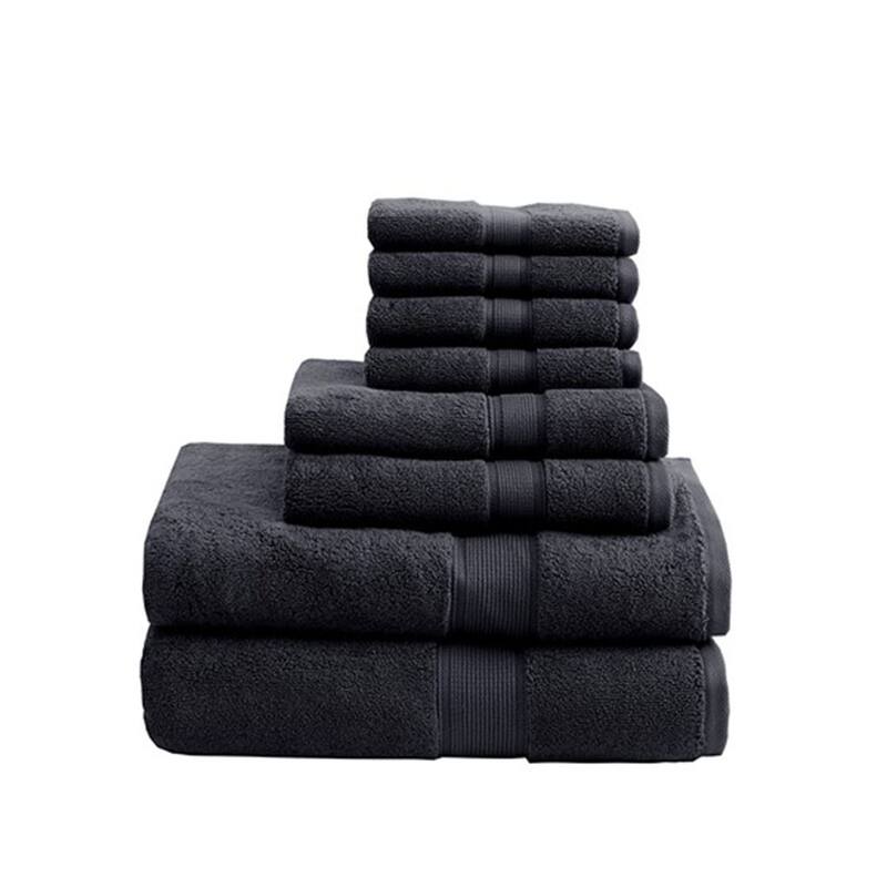 One hundred percent Cotton 8 Piece Antimicrobial Towel Set