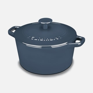 Cuisinart CI630-20BG Chef's Classic Enameled Cast Iron 3-Quart Round Covered Casserole, Provencial Blue