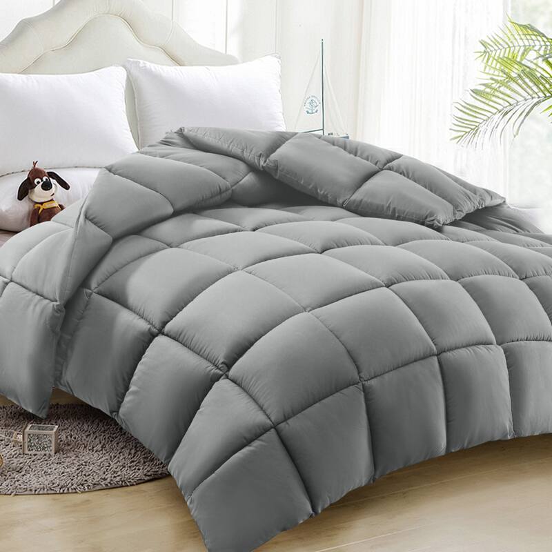 All Season Ultra Soft Fiber Machine Washable Quilted Comforter/Duvet Insert with Corner Tabs Comforter