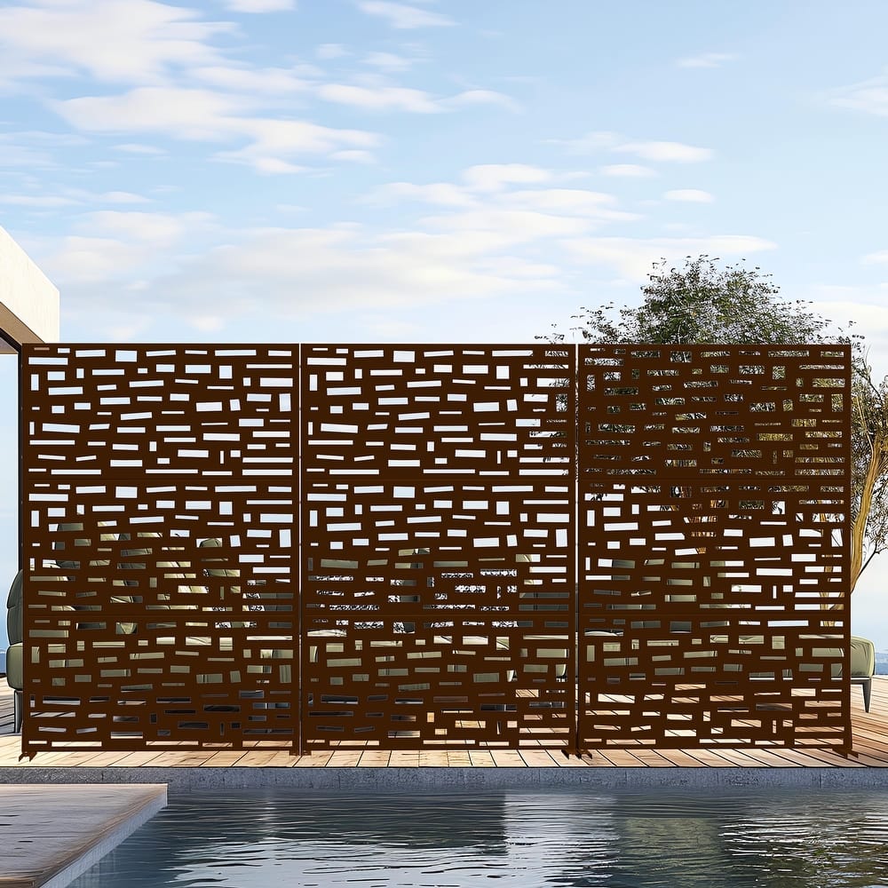 Outdoor Privacy Screen Metal Privacy Screen Panel Free Standing