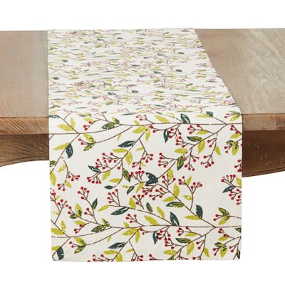 Red Berry Delight Table Runner - 14"x72"