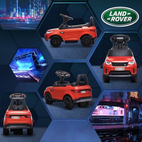slide 2 of 7, Red Land Rover Push Car, 6V Battery, Fun for Toddlers 5-7 Years - Red