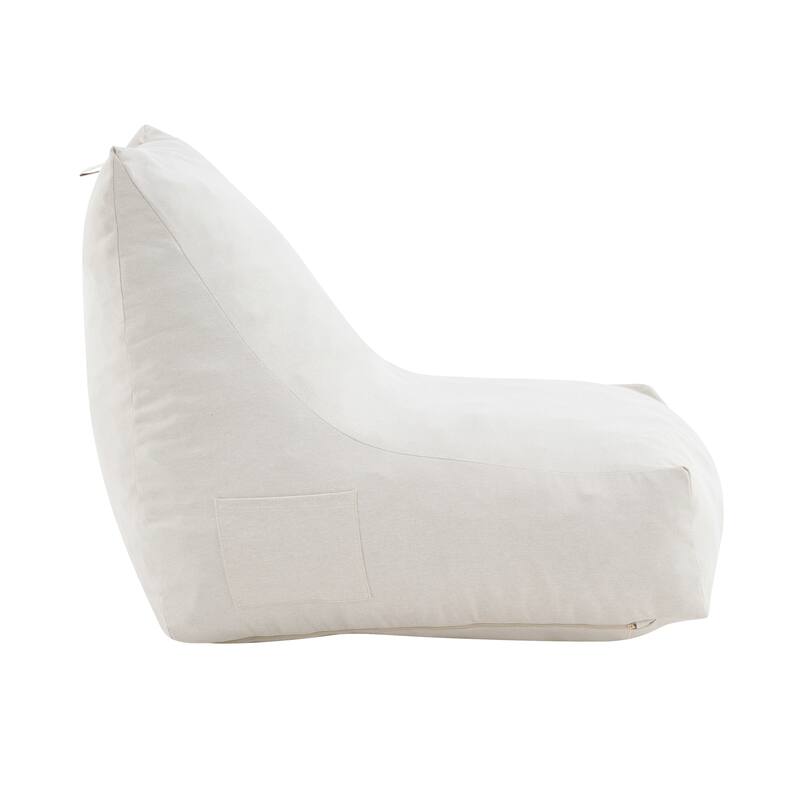 Christopher Knight Home - Lila Outdoor Patio Ergonomic Upholstered Bean Bag Chair with Shredded Foam Filled & Removable Cover