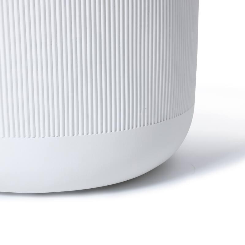 Round Striped Indoor/Outdoor MgO Planter