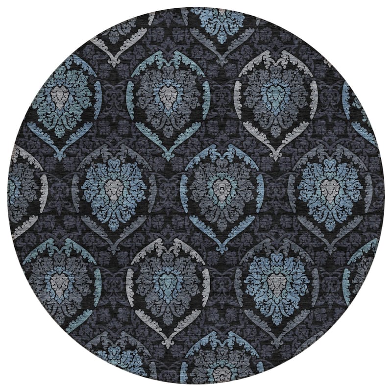 HomeRoots Medallion Transitional Rectangle Outdoor Rug