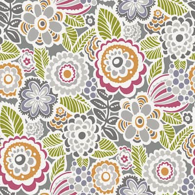 Flowers Michael Lucy Multicolor Floral Wallpaper