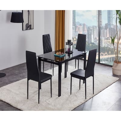 5-piece dining table set, dining table and chair for 4