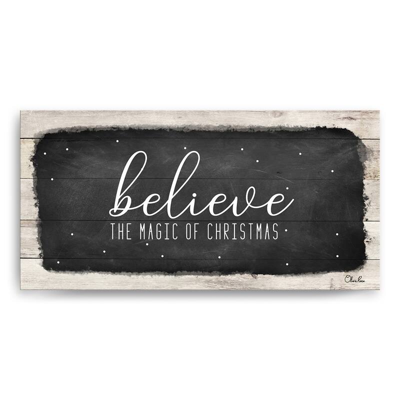 Ready2HangArt 'Believe I' Holiday Canvas Wall Art by Olivia Rose