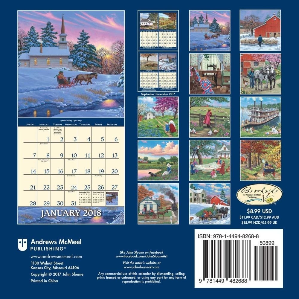 Shop Country Seasons Mini Wall Calendar More Folk Art By Andrews