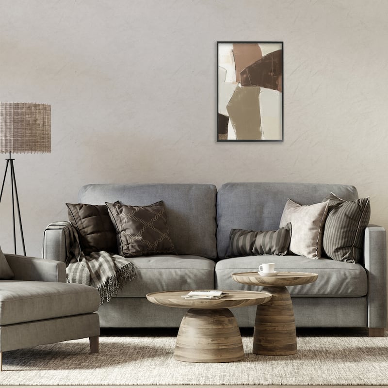 Stupell Contemporary Neutral Earth Tones Framed Giclee Art Design By Kippi Leonard