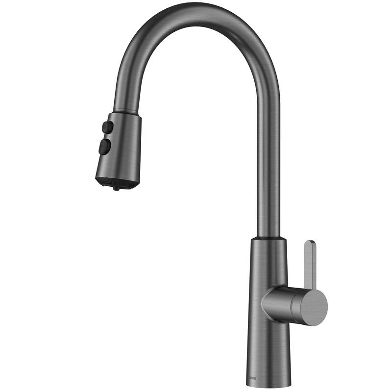 Karran Elmsworth Pull-Down Sprayer Kitchen Faucet - Spot-Free Gunmetal Grey