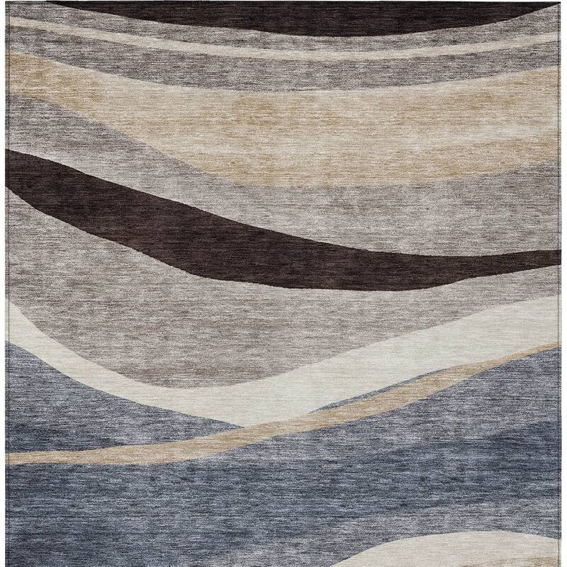 HomeRoots Abstract Transitional Rectangle Outdoor Rug