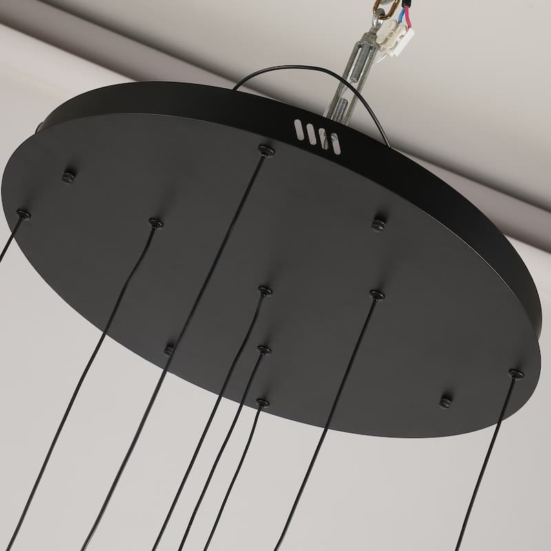 Contemporary Touch LED Drop Integrated Stairway Lighting Chandelier