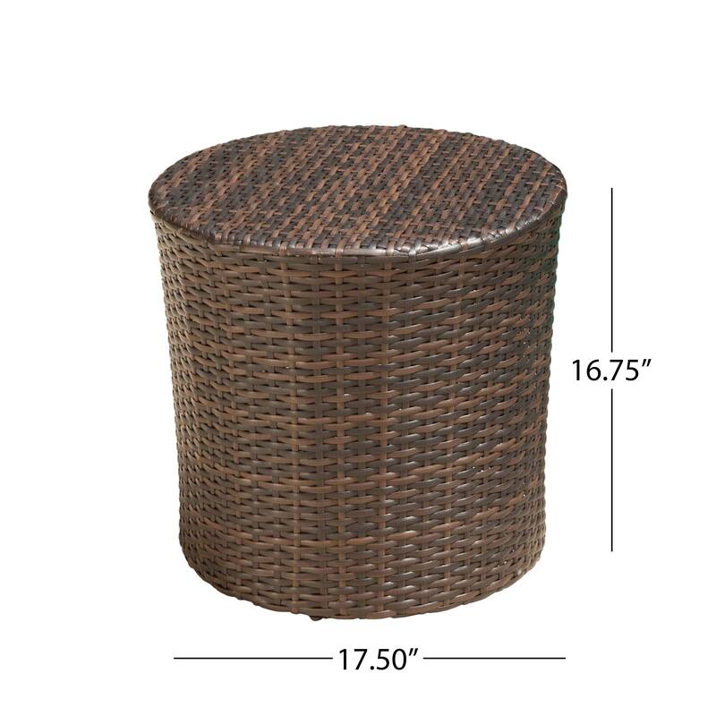 Christopher Knight Home Littleton Outdoor 3-Piece Wicker Stacking Chair Chat Set