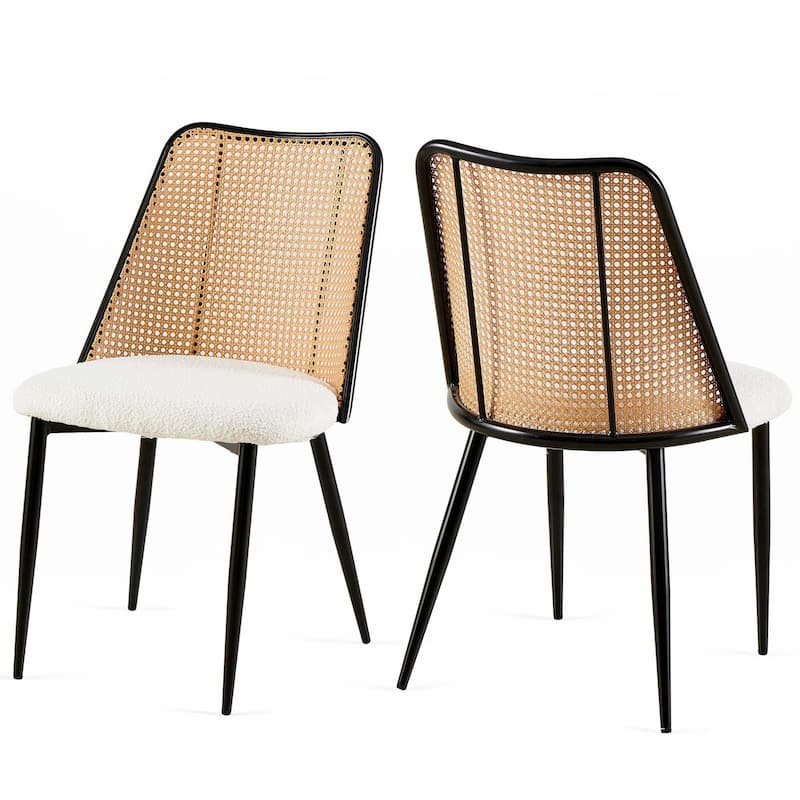 Rattan Dining Chairs Boucle Chairs