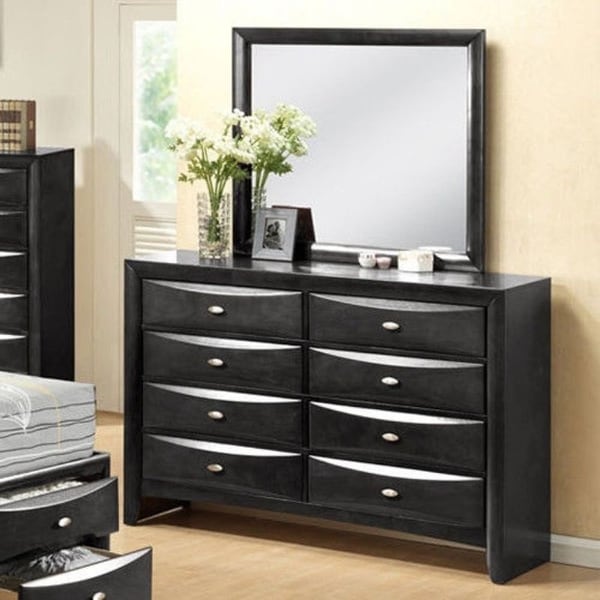 8 Drawers Storage Mirror Standard Dresser Chest
