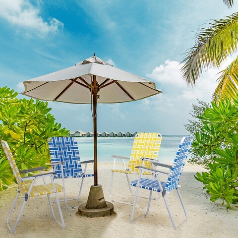 Portable Design Folding Beach Chairs, Set of 2