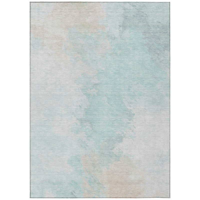 HomeRoots Abstract Transitional Rectangle Outdoor Rug
