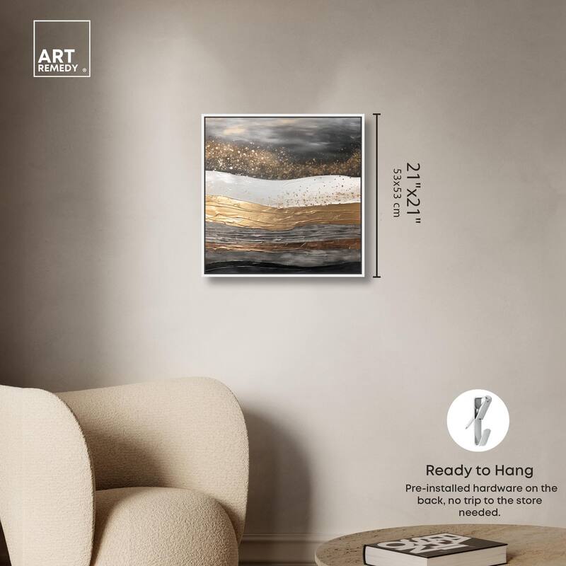 Moonlit Gold III Canvas by Art Remedy