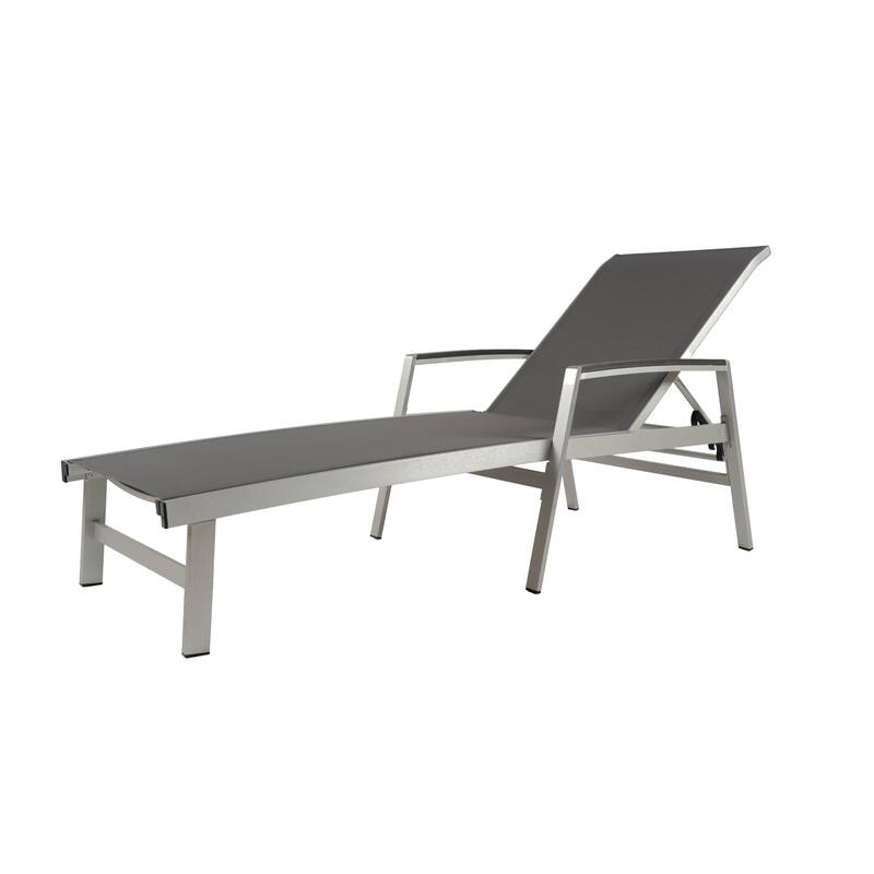 Oxton Outdoor Aluminum Chaise Lounge (Set of 2) by Christopher Knight Home